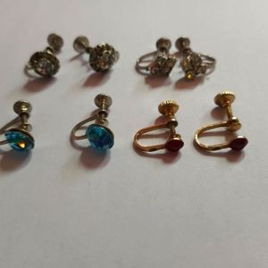 Lot of Vintage Screw Back Earrings